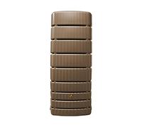 4rain Kit Cuve Murale SLIM 500 L taupe avec Robinet PE Imitation laiton, Collecteur Filtrant Eco gris