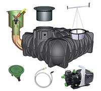 Graf Réservoir plat pour eau de pluie - Platine - Réservoir d'eau de pluie - Réservoir d'eau de jardin - 5 000 l - Transportable en voiture