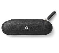 Graf von Faber-Castell 118740 - Étui à crayons pour 2 stylos, Cashmere, noir, étui à crayons avec fermeture éclair