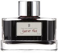 Graf von Faber-Castell Bouteille d'encre - Garnet Rouge | Encre pour stylo-plume indélébile, aux couleurs d'une intensité éclatante, présentée dans un élégant encrier