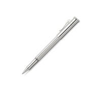 Graf von Faber-Castell - Crayon parfait plaqué noir | Crayon haut de gamme avec prolongement plaqué platine, dureté B, ainsi qu’un taille-crayon et une gomme intégrés