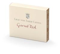 Graf von Faber-Castell - Lot de 6 cartouches d'encre - Carbon Black (noir) Ink Cartridges Rouge grenat (lot de 6)