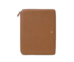 Graf von Faber-Castell - Porte-documents DIN A4 Epsom cognac | En cuir de veau italien, avec compartiment pour tablette, bloc-notes et passant pour stylo