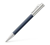 Graf von Faber-Castell - Stylo à bille Tamitio bleu nuit | Recharge grande capacité de 0,5 mm, certifiée pour les documents officiels, corps métallique cannelé et coffret cadeau