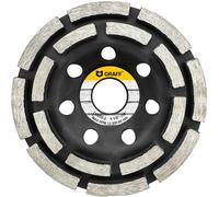 GRAFF Disque Diamant 115 mm à Meuler - Disque de Ponçage pour Béton, Pierre, Granit, Maçonnerie - Meule Boisseaux de Poncage Béton