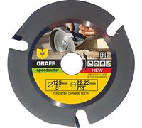 GRAFF Speedcutter Disque Bois Meuleuse 125 mm - Disque a Tronconner le Bois - Disque à Sculpter pour Meuleuse d'Angle