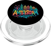 Graffiti Amsterdam Skyline Souvenir PopSockets PopGrip pour MagSafe