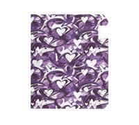 Graffiti Art Abstrait Violet Blanc Cœurs Décoratifs Magnétiques Couvertures de Boîte aux Lettres pour le Printemps Amusant Saint Valentin Couverture de Boîte aux Lettres Taille Standard Couverture