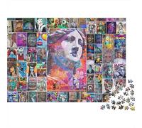 Graffiti Art Collage 1000 Pièce Carton Extra Épais Jeu De Puzzle Adolescents Fans 12-18 Ans Entraînement du Cerveau Décoration Murale Le 70x50cm/1000pcs