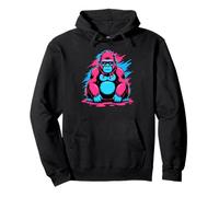 Graffiti Art Fondue Gorille Dos Argentés Gorilles Sweat à Capuche