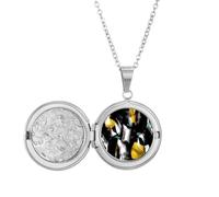 Graffiti Art Grain Illustration Collier Médaillon Tenir Photo Bijoux Cadeau d'anniversaire