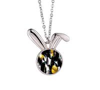 Graffiti Art Grain Illustration Motif Lapin Collier Pendentif Lapin Animal Bijoux Cadeau