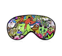 Graffiti Art Hip hop Style Texture Pattern Sleep Mask Eye Eyepatch Eyeshade with Elastic Strap Cover Sleeping for Men Women Kids