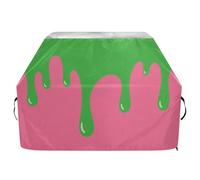 Graffiti Art Housse de barbecue à gaz imperméable et résistante à la décoloration et aux UV avec cordon de serrage réglable pour protéger de la poussière et du vent Vert pêche 165 cm