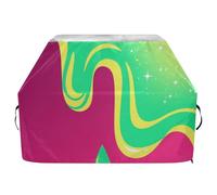 Graffiti Art Housse de barbecue rouge et verte de 165,1 cm, imperméable, très résistante, résistante à la décoloration et aux UV avec cordon de serrage réglable pour protéger de la poussière et du