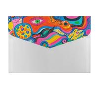 Graffiti Art - Organiseur de documents en accordéon à 6 poches - Dossier extensible avec étiquettes, dossiers de documents de voyage - Enveloppes en plastique avec fermeture à pression - 33 x 23 cm