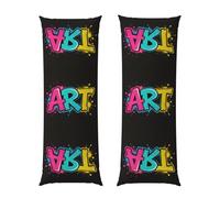Graffiti Art Taie d'oreiller 50,8 x 152,4 cm en peluche ultra douce avec fermeture éclair dissimulée pour dormir