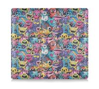 Graffiti Art Trend Play Autocollants en cuir pour carte grise et assurance automobile - Étui portefeuille pour carte d'identité, permis de conduire, cartes d'information clés de contact