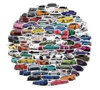 Graffiti Autocollant,Autocollant de Voiture de Course 100 PCS Étanche Stickers Vinyles pour Ordinateur Portable Enfants Voitures Moto Vélo Skateboard Bagages Bumper Stickers Hippie Autocollants