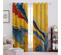 Graffiti Coloré Rideaux Occultant 170LX200Hcm（85LX200HcmX2 Panneaux） Art Abstrait Rideau Thermiques Isolants Anti Chaleur Rideau À Oeillets pour Chambre Salon