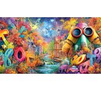 Graffiti d'art Abstrait Puzzle 1000 pièces - DéFi éduchatiF Difficile pour Adultes Activité à Domicile 38x26/1000pcs