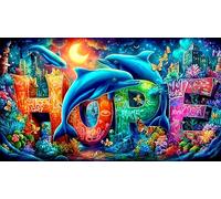 Graffiti d'art Abstrait Puzzle 1000 pièces en Papier recyclé - Jeu extrêmement Difficile Activité à Domicile pour Adultes 38x26/1000pcs