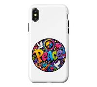 Graffiti de Paix aux Couleurs Vives joyeuses, artistiques Coque pour iPhone X/XS