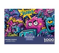 Graffiti de Rue Puzzle Adulte 1000 Pièces Doodle L'Excellence du Puzzle-Défi - Conçu pour Une Clientèle Mixte (Homme, Femme, 14 Ans Et Plus) 38x26cm/1000pcs