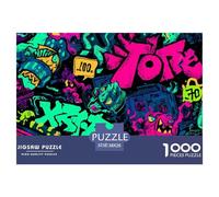 Graffiti de Rue Puzzle pour Adultes - 1000 Pièces Doodle De Qualité Supérieure : Le Défi Ultime du Puzzle pour Tous (Homme, Femme, Adulte, Enfant 14+) 38x26cm/1000pcs