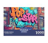Graffiti de Rue Puzzle pour Adultes - 1000 Pièces Doodle L'Excellence des Puzzles Difficiles en Défi - Un Cadeau D'Exception pour Adultes Et +14 Ans 38x26cm/1000pcs