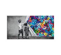 Graffiti enfant, affiches d'amour, art de rue abstrait, toile, peinture murale, images, œuvres d'art pour décoration de salon, 40 x 80 cm, sans cadre