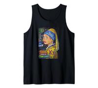 Graffiti Girl with a Pearl Earring - Colorful Pop Art Street Débardeur