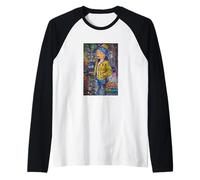Graffiti Girl with a Pearl Earring - Colorful Pop Art Street Manche Raglan