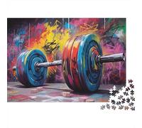 Graffiti Gym Barbell Puzzle 1000 Pièces Adulte Avec Emboîtement Parfait, Puzzle Complexe puzzle De Développement Cognitif Pour Une Activité Intergénérationnelle, Passion Nature Et Faune 70x50cm/1000pc