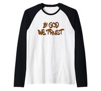 Graffiti in God We Trust Modern Street Art Print Manche Raglan