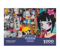 Graffiti Japonais 1000 Pieces Puzzle en Papier Jeu Éduchatif Défi De l'art De La DécoRation Moderne Adultes Et Enfants Dès 14 Ans 70x50cm/1000pcs