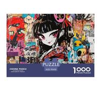 Graffiti Japonais 1000 Pièces Puzzle pour Adulte Détente & Relaxation Jeu Cadeau Unique Adultes Et Enfants Dès 14 Ans 70x50cm/1000pcs