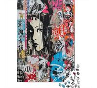 Graffiti Japonais Puzzles 1000 Pièces pour Adultes, pour La DécoSourision De La Maison Et Cadeaux d'anniversaire 1000 Pièces pour Adultes Jeux De Puzzle StimulLes Fourmis 1000pcs (75x50cm)
