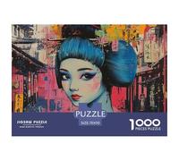 Graffiti Japonais Puzzles Jeu De Société Adulte Activités Familiales Stimulantes 1000 Pieces Art de Rue Puzzles Classiques Qualité Premium pour Adultes 70x50cm/1000pcs
