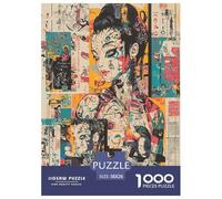 Graffiti Japonais Rue 1000 Pièces Puzzle Adultes Décoration Intérieure Cadeaux d'anniversaire pour Noël Family Games Jeux Éducatifs Stress Relief Toy 38x26cm/1000pcs