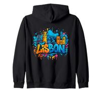 Graffiti Lisbon Skyline Souvenir Sweat à Capuche