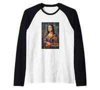 Graffiti Mona Lisa Pop Art - Colorful Street Art Masterpiece Manche Raglan