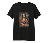 Graffiti Mona Lisa Pop Art - Colorful Street Art Masterpiece T-Shirt Haut de Gamme