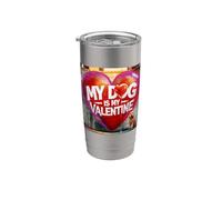 Graffiti My Dog Is My Valentine Caniche Street Gobelet isotherme en acier inoxydable double paroi