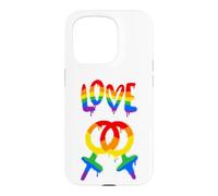 Graffiti Paint Police Symboles d'amour Graphique Coque pour iPhone 15 Pro
