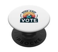 Graffiti politique - Vote, civique - Rise and Vote Graphic PopSockets PopGrip Adhésif
