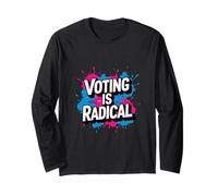Graffiti politique - Vote, civique - Voter est radical graphique Manche Longue