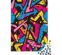 Graffiti Puzzle 1000 Pièces en Bois pour Adultes pour des Jeux D'activités Familiales StimulLes Fourmis Puzzles 1000 Pièces pour Adultes 1000pcs (75x50cm)