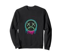 Graffiti Sad Face X Eyes Dripping Street, œuvre d'art Urbaine Sweatshirt