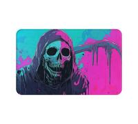 Graffiti SkullSupernatural Symbols Black Printing 1 pièce Quick Dry Peach Skin Velvet Serviette de plage surdimensionnée 140 x 70 cm pour adultes, serviette super absorbante